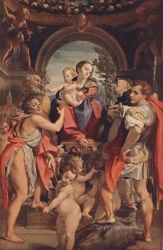 Madonna With St George Renaissance Mannerism Antonio da Correggio Oil Paintings
